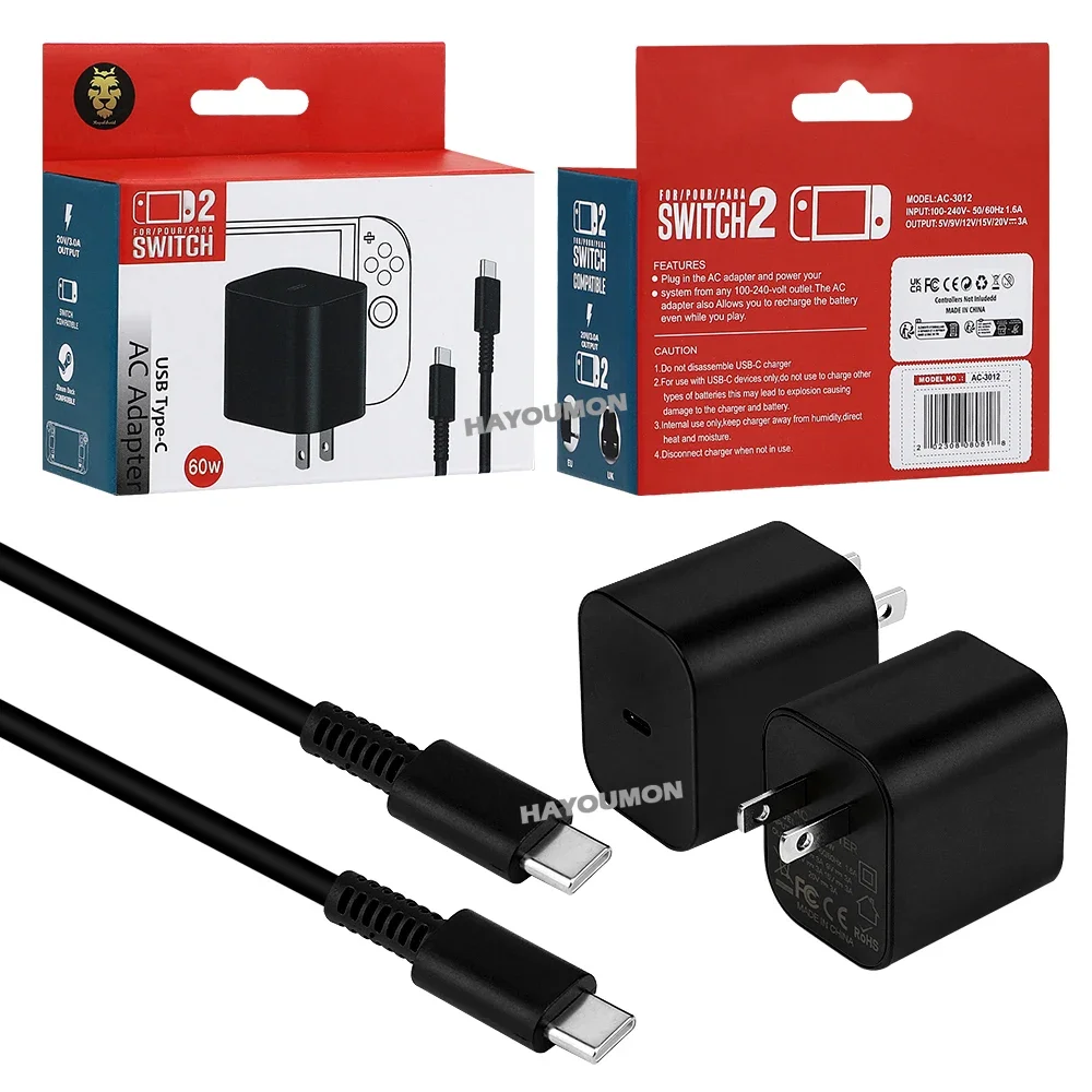Gaming Accessories Wall Mount - Zasilacz sieciowy UK US EU 60W