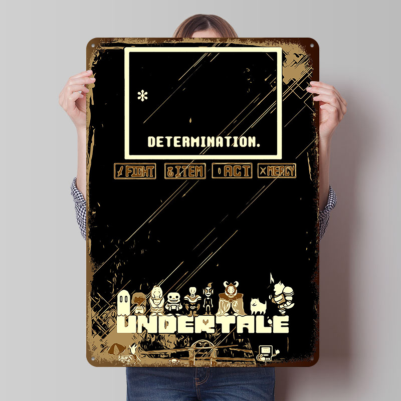 Gaming Accessories Europe - Undertale Metalowy Plakat, Personalizowana Dekoracja Ścienna,